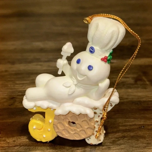 VTG 1997 The Pillsbury Co. Doughboy Christmas Holiday Tree Hanging Ornament JOY - Picture 2 of 10